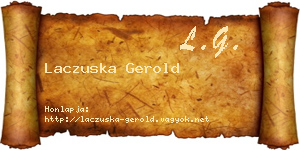 Laczuska Gerold névjegykártya