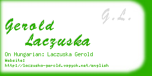 gerold laczuska business card